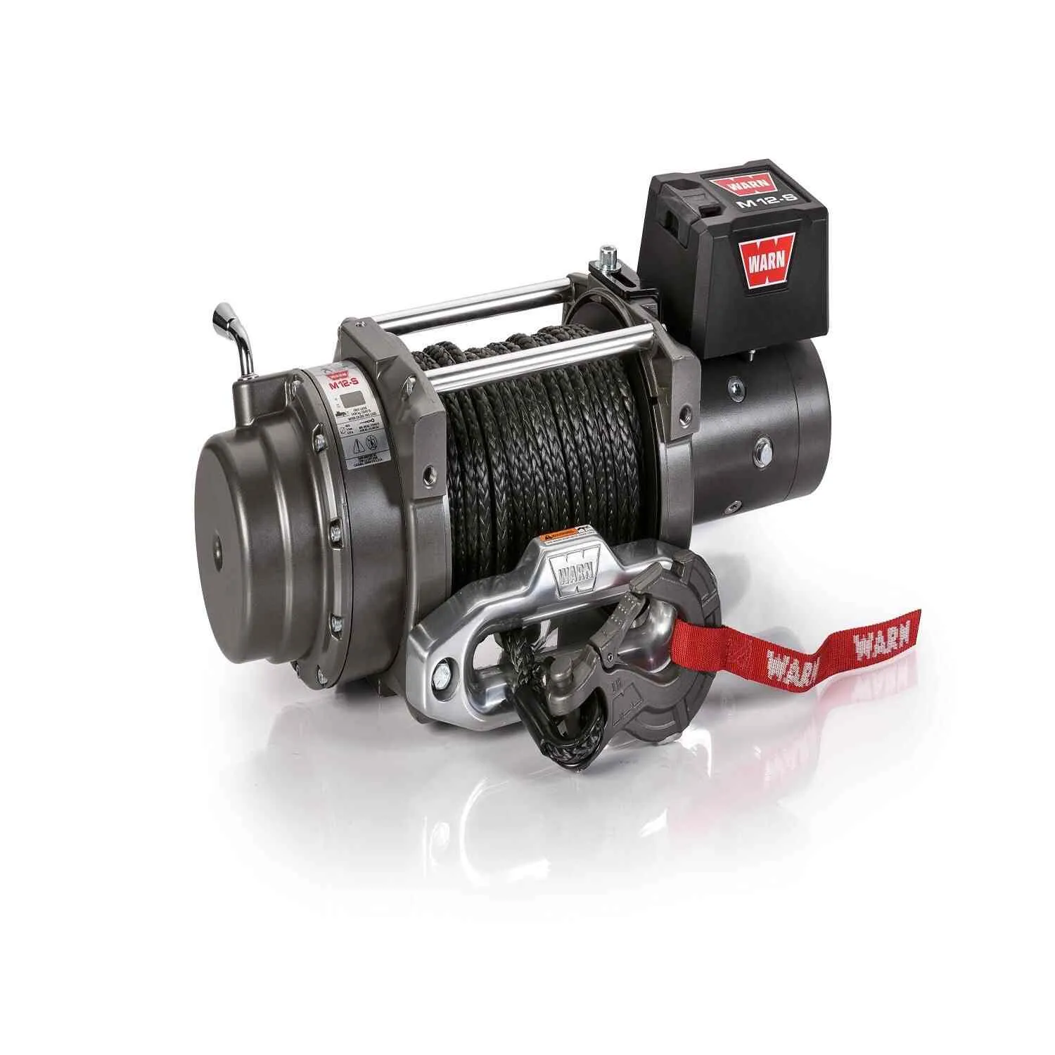 12,000lb Recovery Winch with Synthetic Rope Line - Towing & Utility for Trail Vehicles