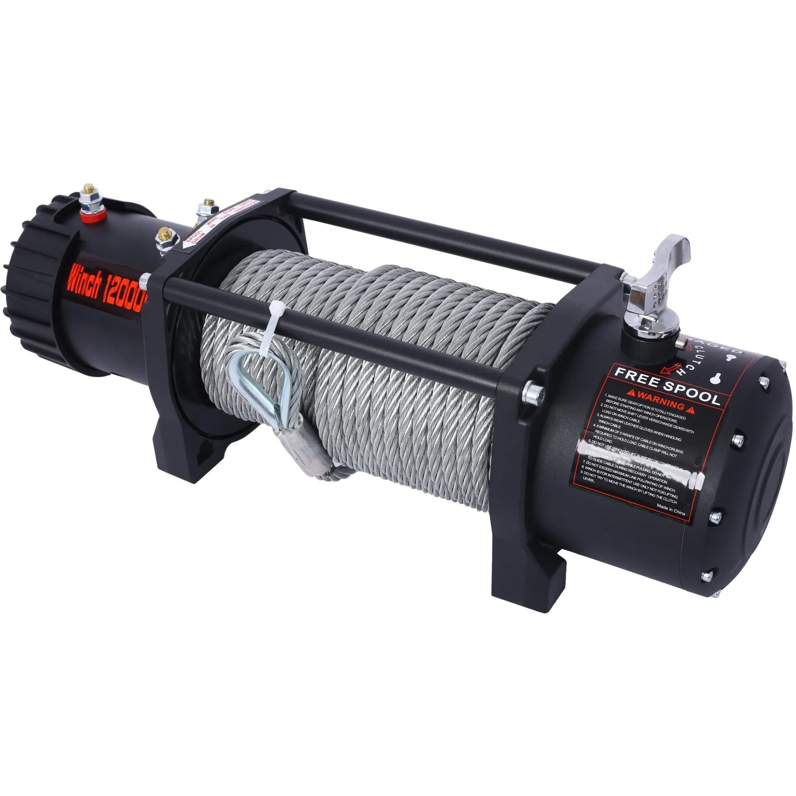 12000lb Steel Cable Recovery Winch - Towing & Utility for Utility Trucks