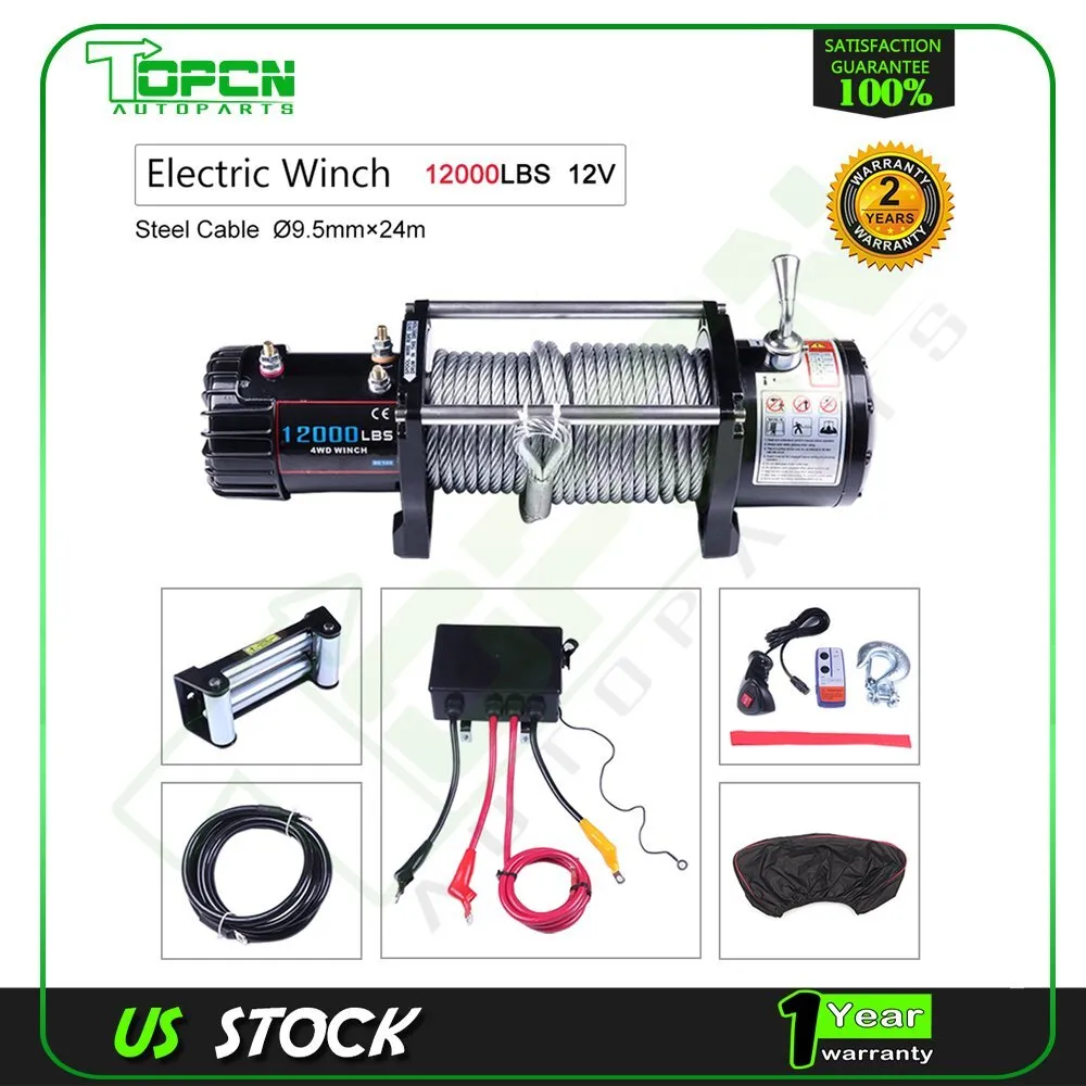 12000lb Steel Cable Recovery Winch - view 4