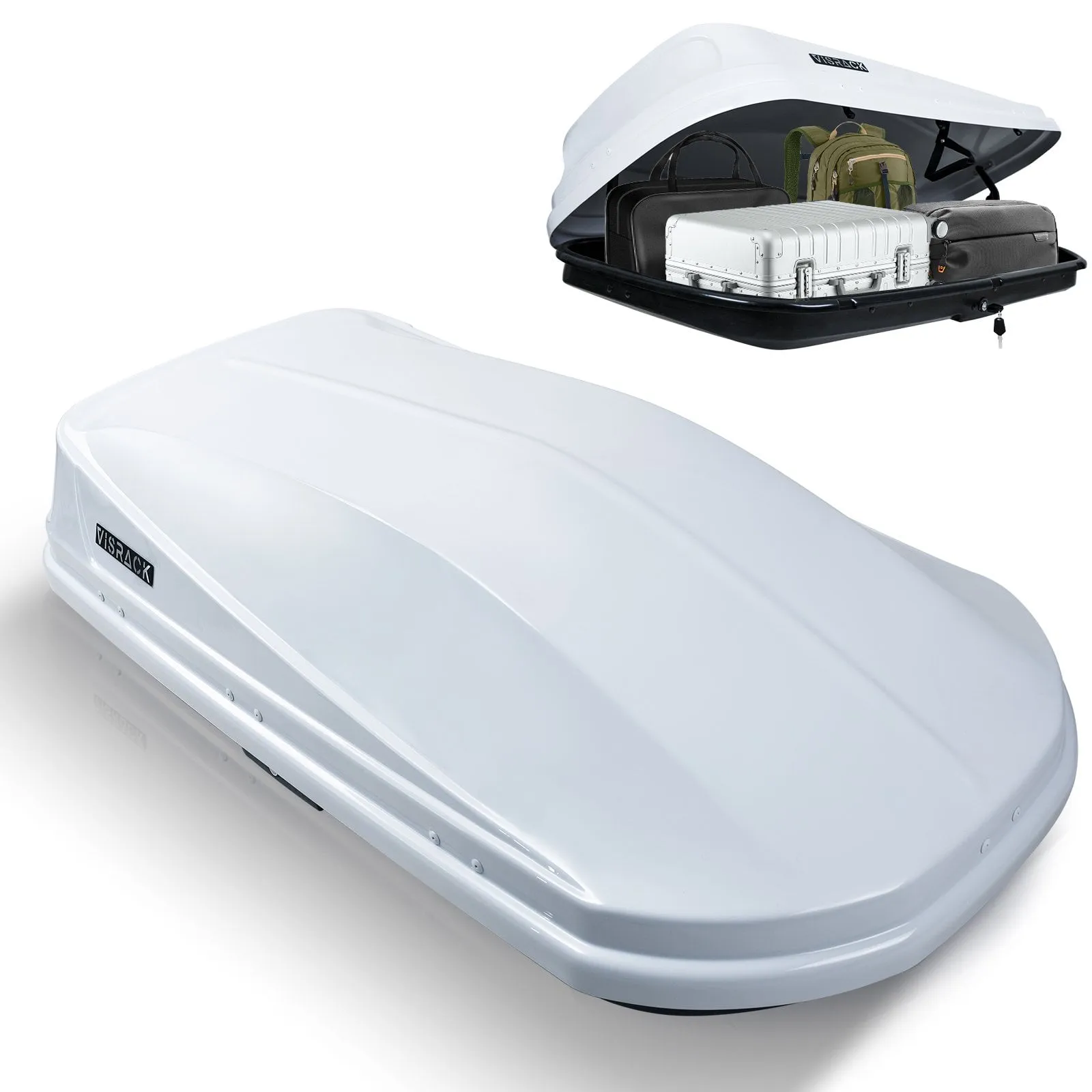 15 Cubic Feet Hard-Shell Roof Cargo Box - Towing & Utility for Family SUVs