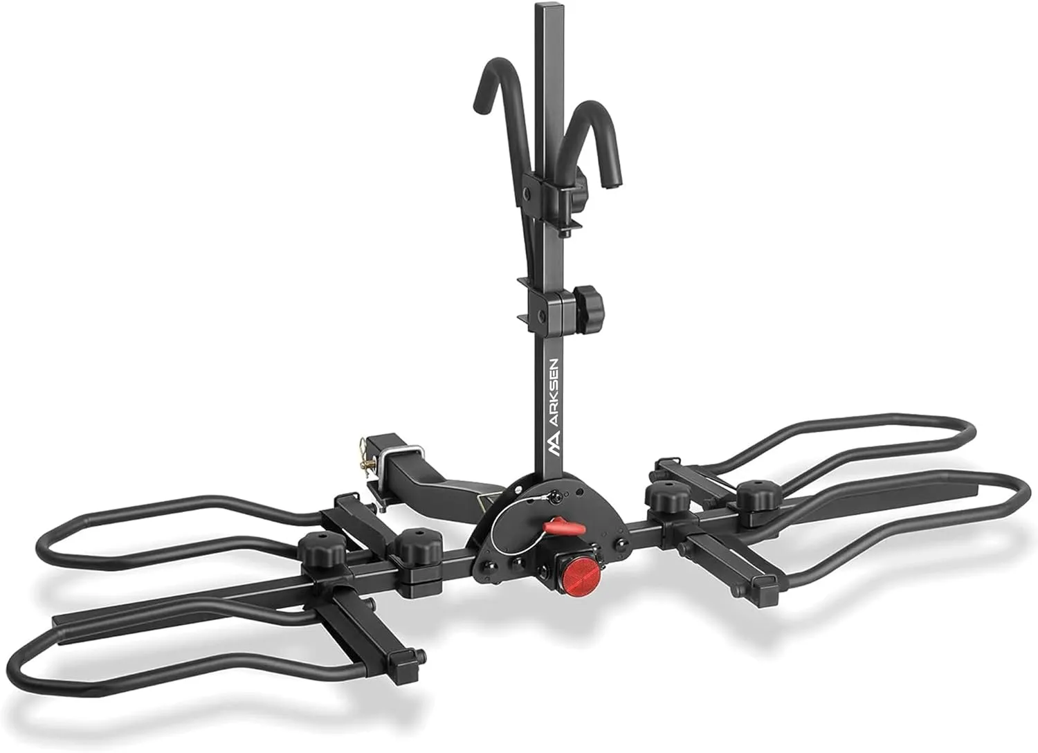 2-Bike Hitch-Mounted Platform Tilting Rack - Towing & Utility for Outdoor Travel