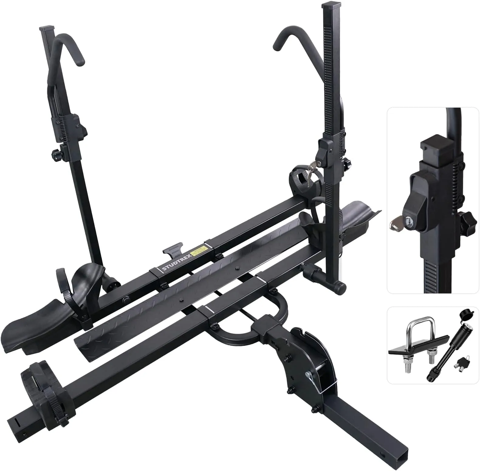 2-Bike Hitch-Mounted Platform Tilting Rack - view 3