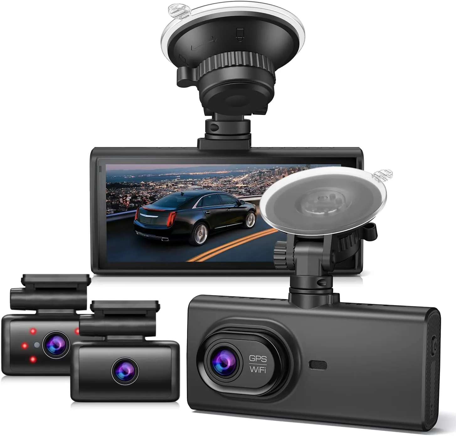 3-Channel 4K Dash Cam (Front/Rear/Cabin) - view 3