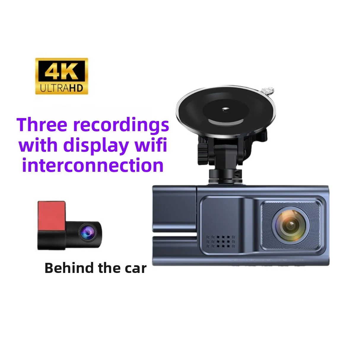 3-Channel 4K Dash Cam (Front/Rear/Cabin) - view 5