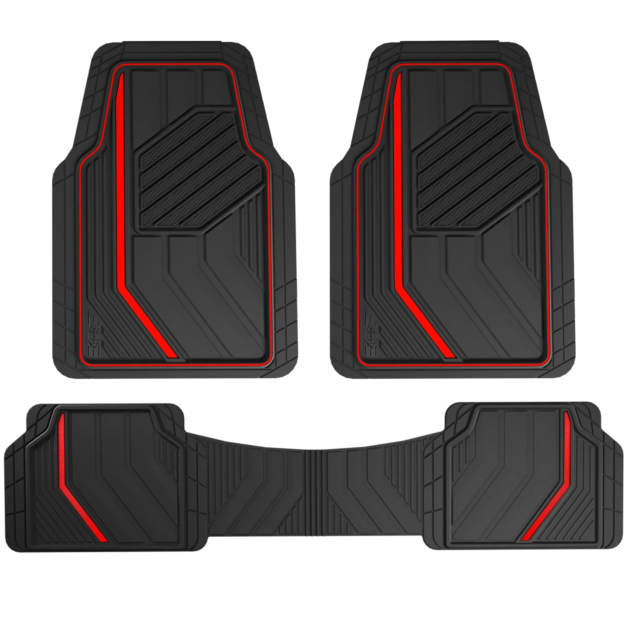 3-Piece All-Weather Custom Rubber Floor Liners - Interior Electronics for Full-Size SUVs
