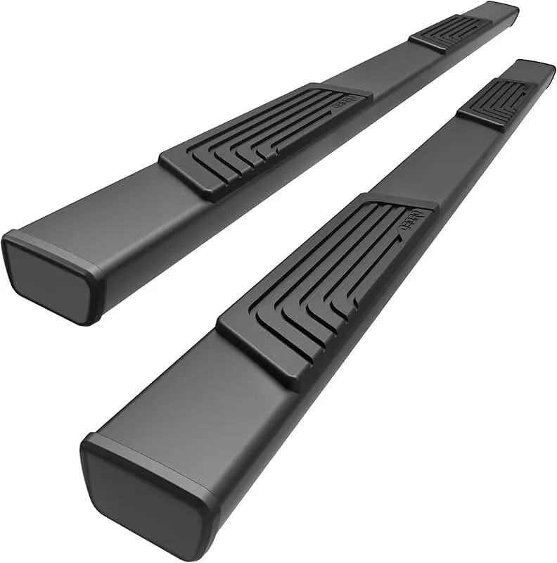 4-Inch Curved Black Running Boards (Pair) - Exterior & Body for Extended Cab Trucks