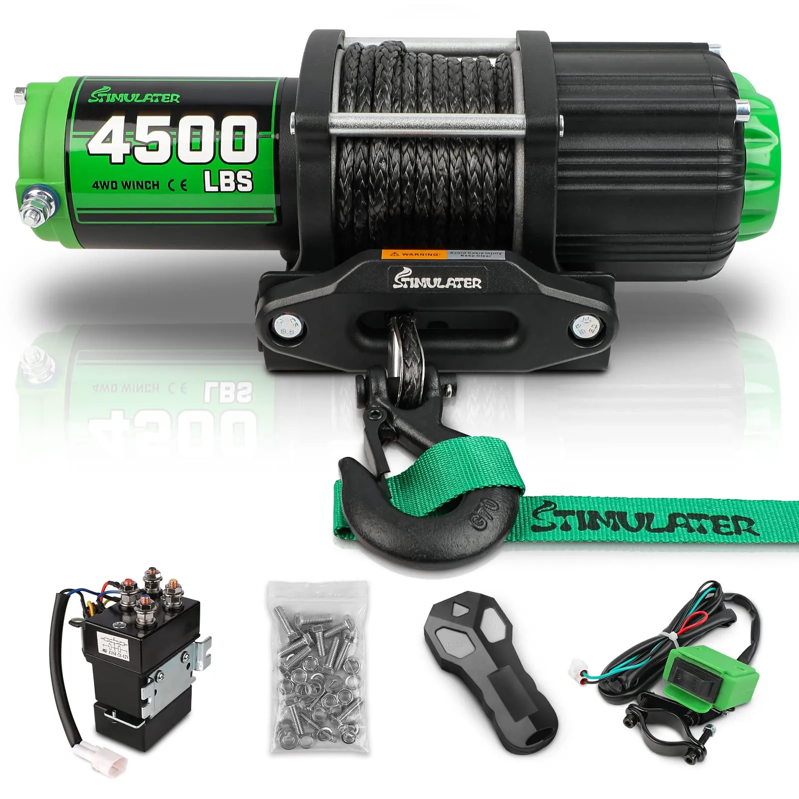 4500lb Electric Winch for ATV/UTV Trail Riders - view 4