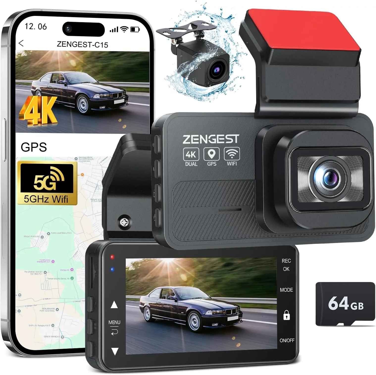 4K Fleet Cloud Security Dash Cam (5-Camera Hub) - view 2