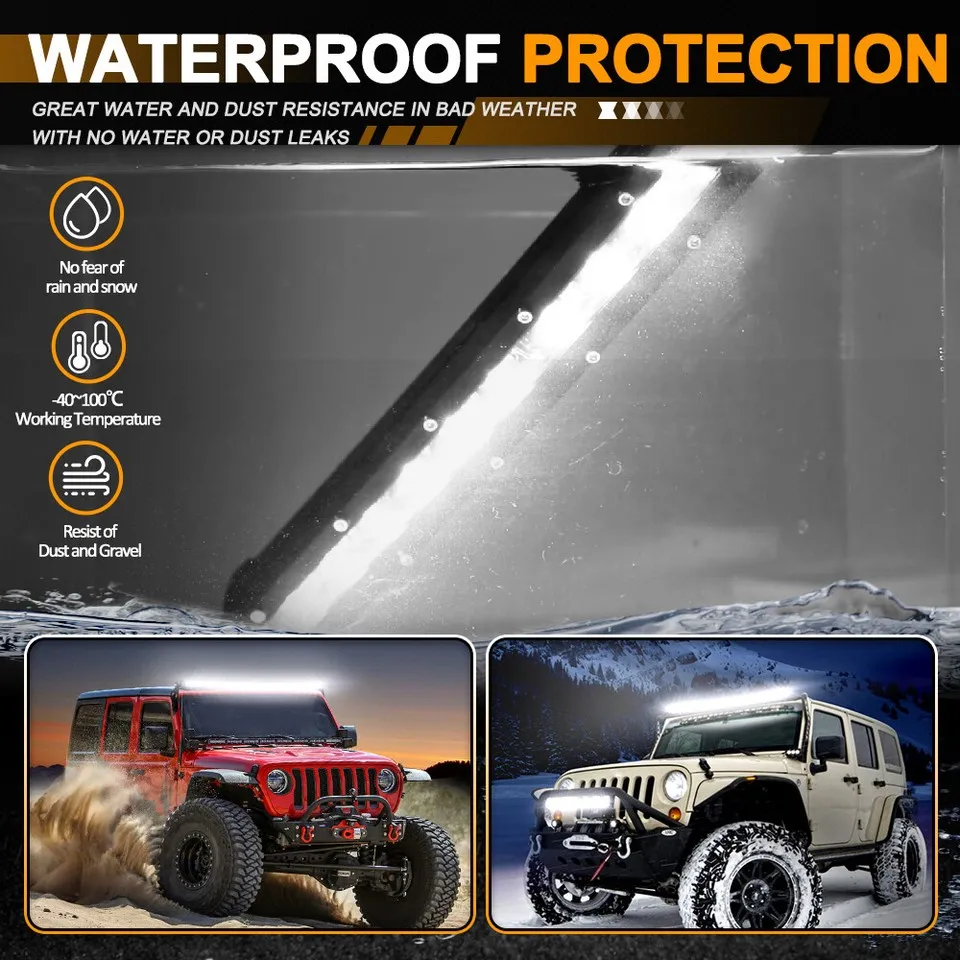 50-Inch Curved Roof Mount LED Light Bar - Lighting for Off-Road Jeeps