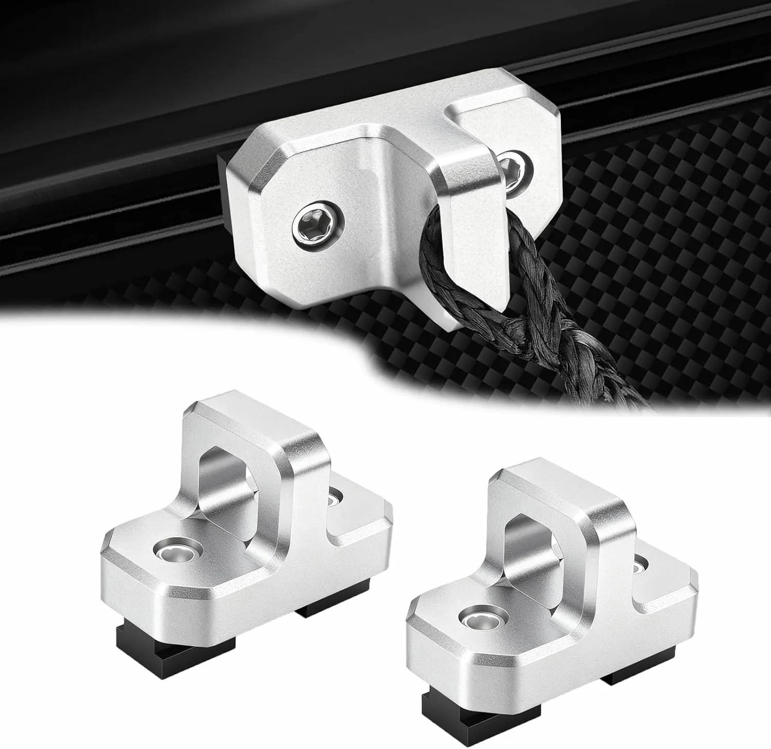 Adjustable Cargo Bed Aluminum Tie-Down Rail Cleats - view 2