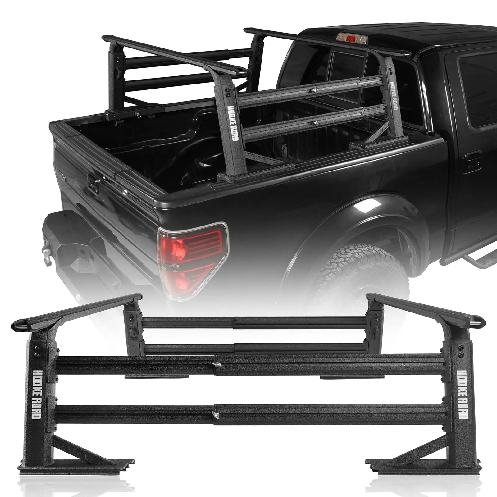 Aluminum Overland Truck Bed Rack System - Towing & Utility for Camping Pickups