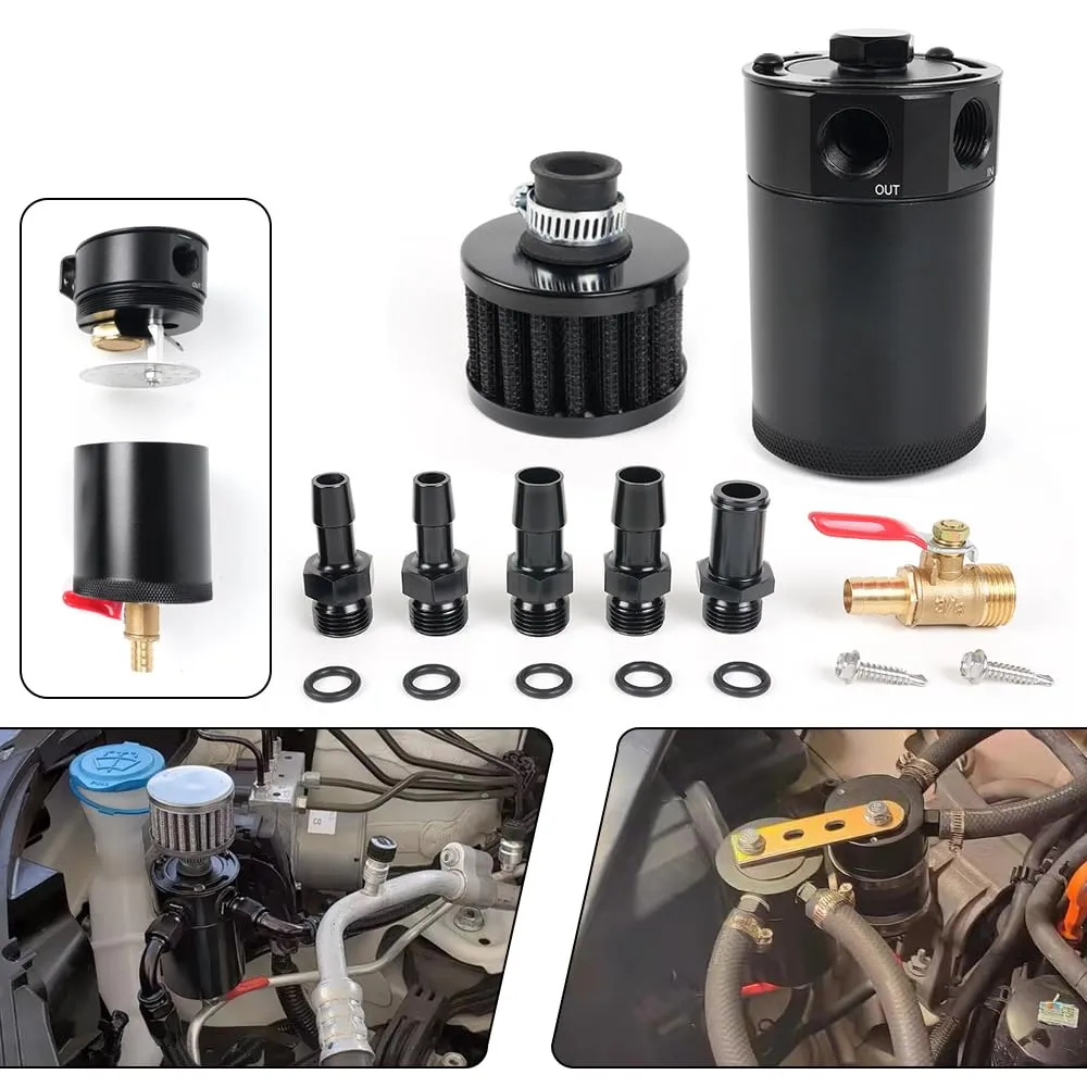 Billet Aluminum Engine Oil Catch Can Kit - view 4