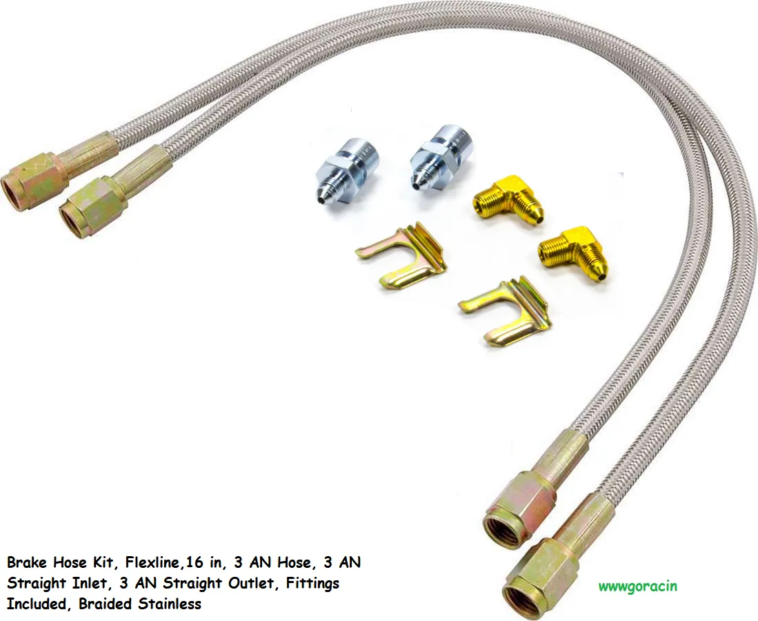 Braided Stainless Steel Brake Line Kit (4-Piece) - Brakes for Track Cars