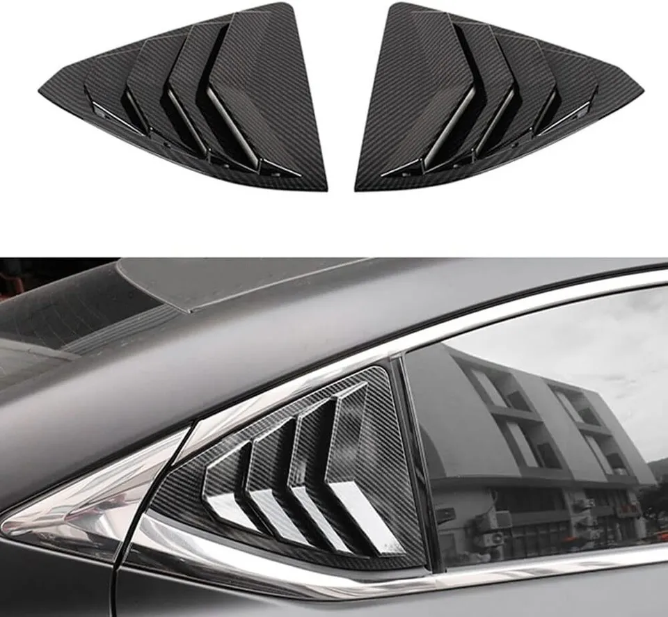 Carbon Fiber Rear Window Louver Shutter Guard - view 3