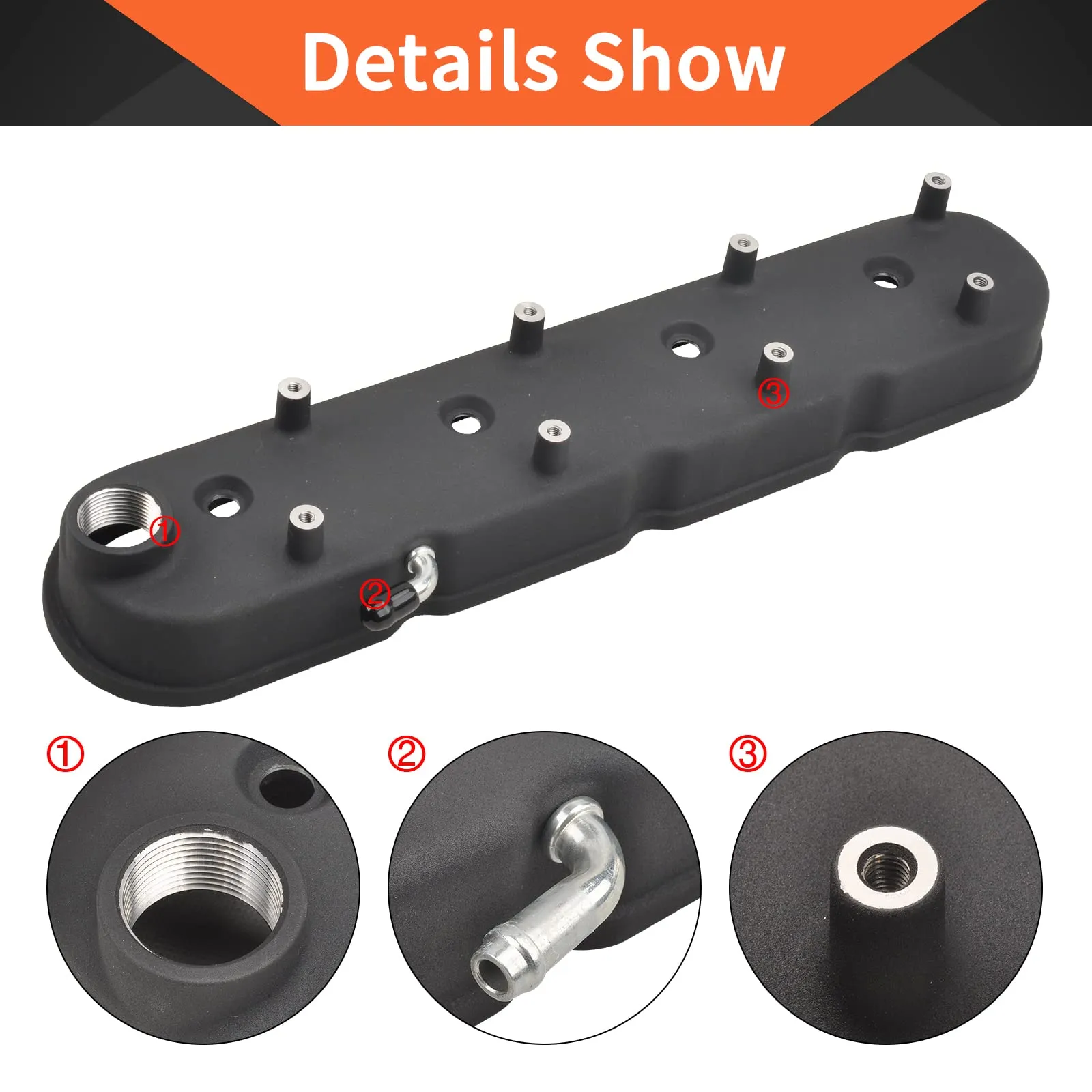 Cast Aluminum Engine Valve Cover with Gasket - view 3