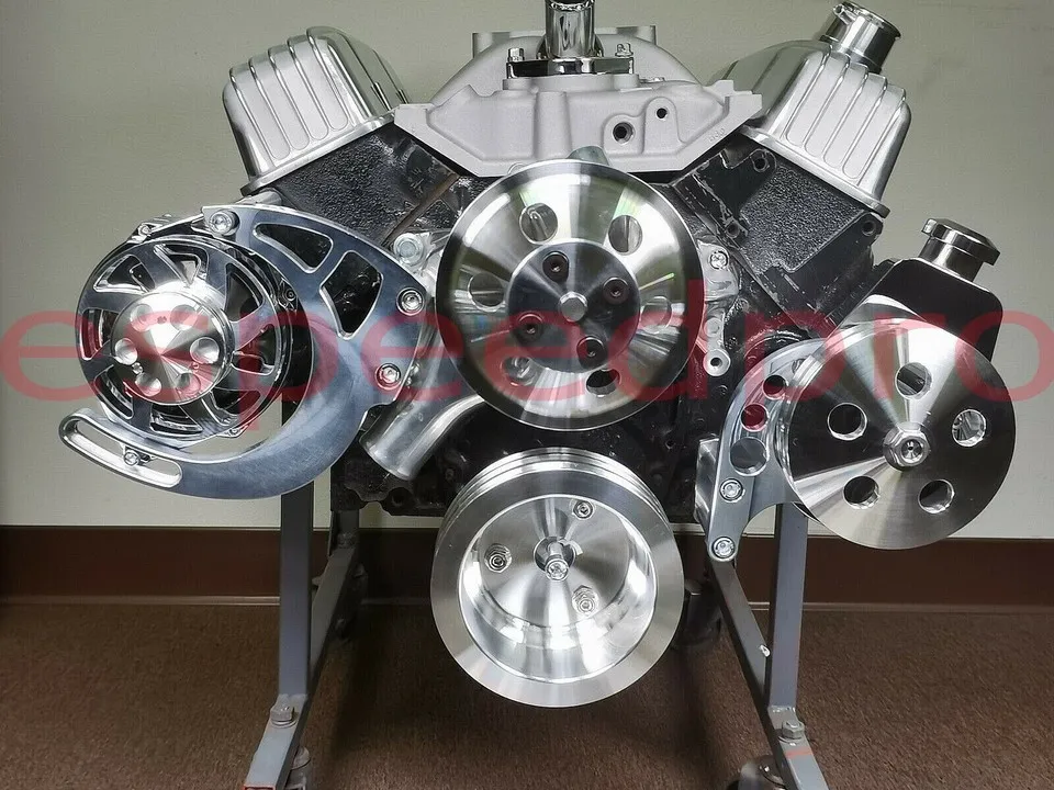 Chrome Engine Pulley Dress-Up Kit (V-Belt) - view 2