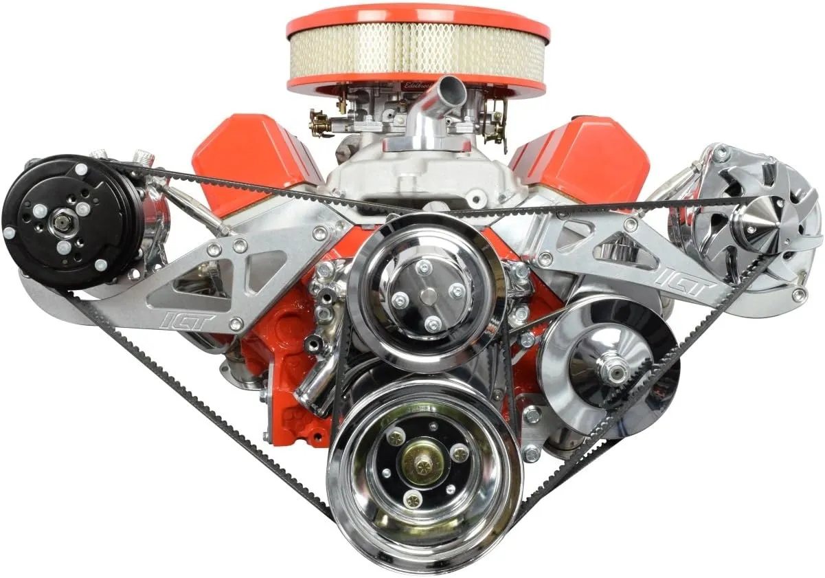 Chrome Engine Pulley Dress-Up Kit (V-Belt) - view 3