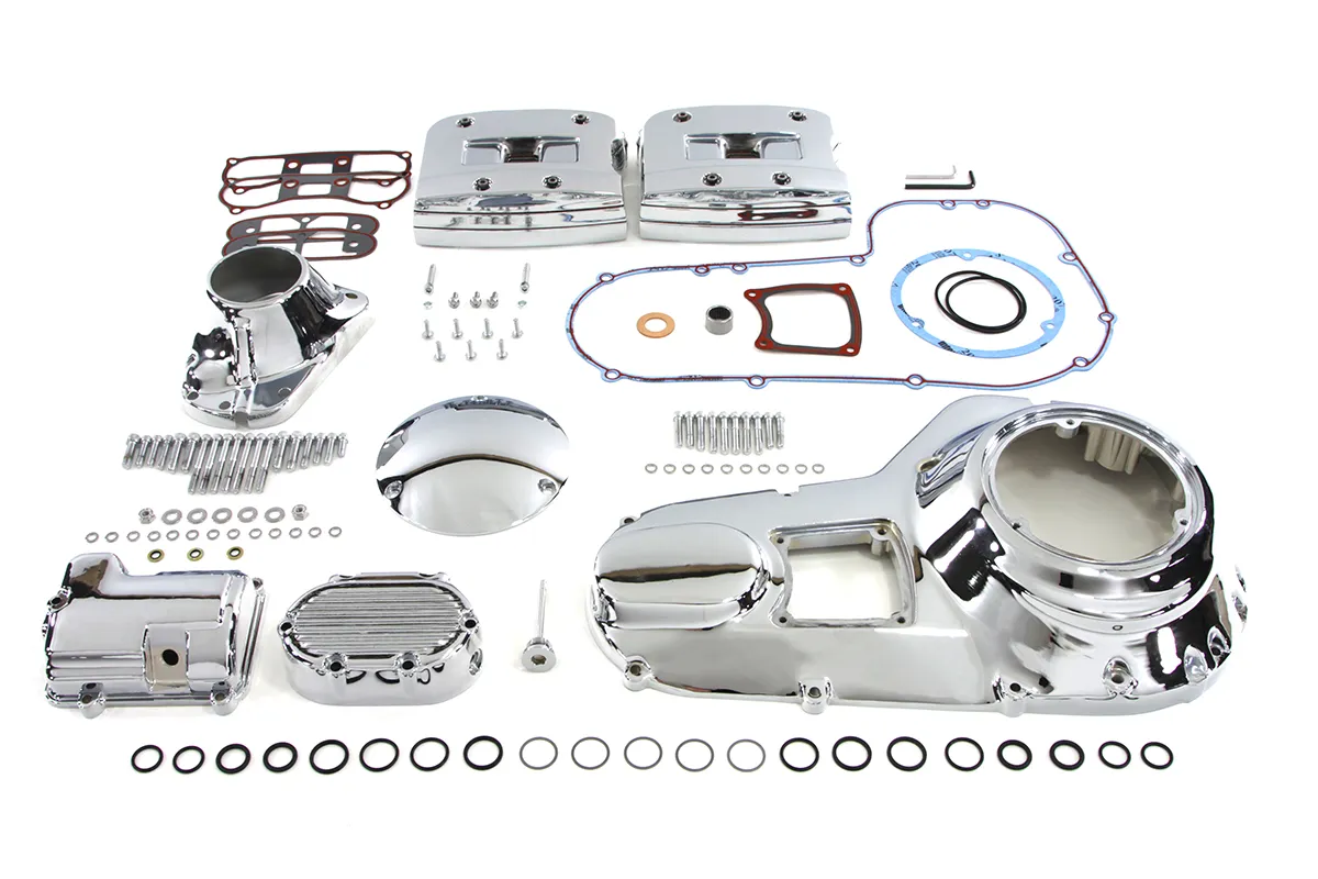 Chrome Engine Pulley Dress-Up Kit (V-Belt) - view 6