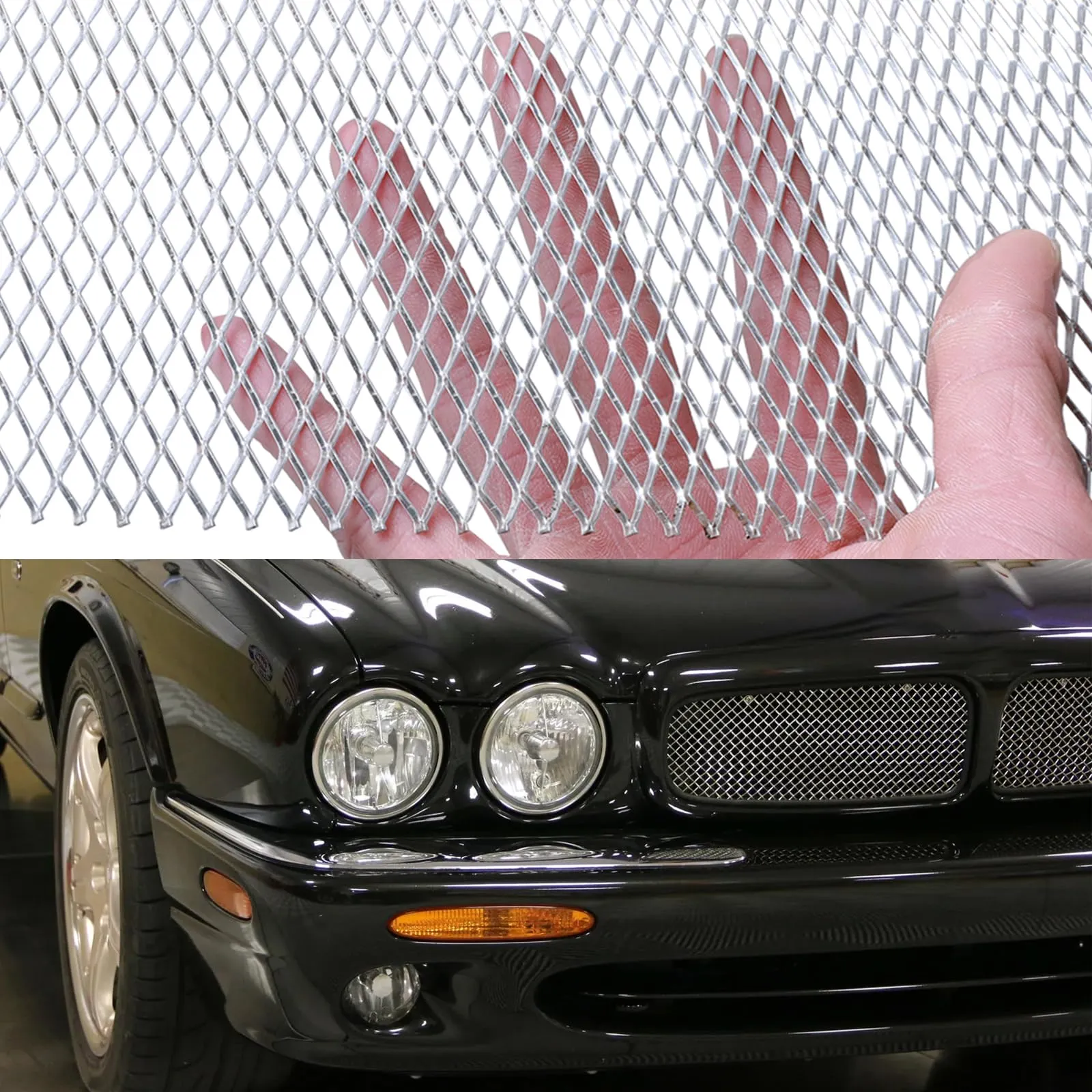 Chrome Finished Front Mesh Grille Shell - Exterior & Body for Classic Sedans