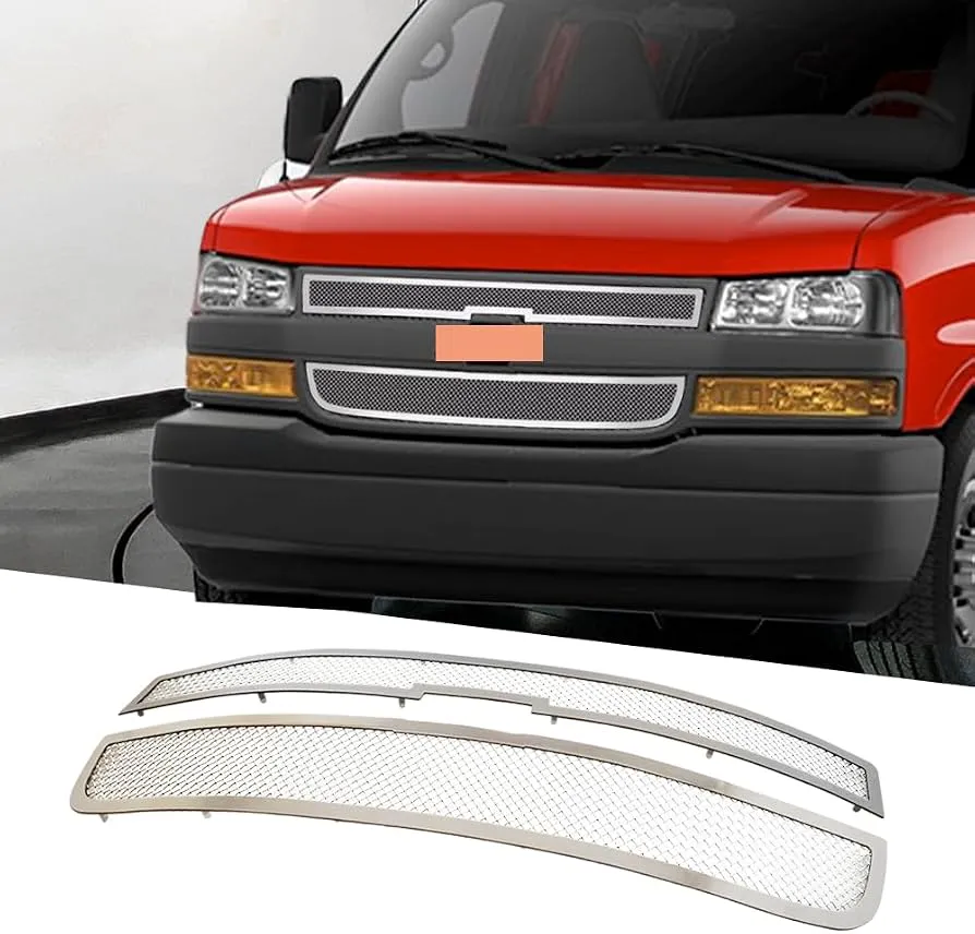 Chrome Finished Front Mesh Grille Shell - view 5
