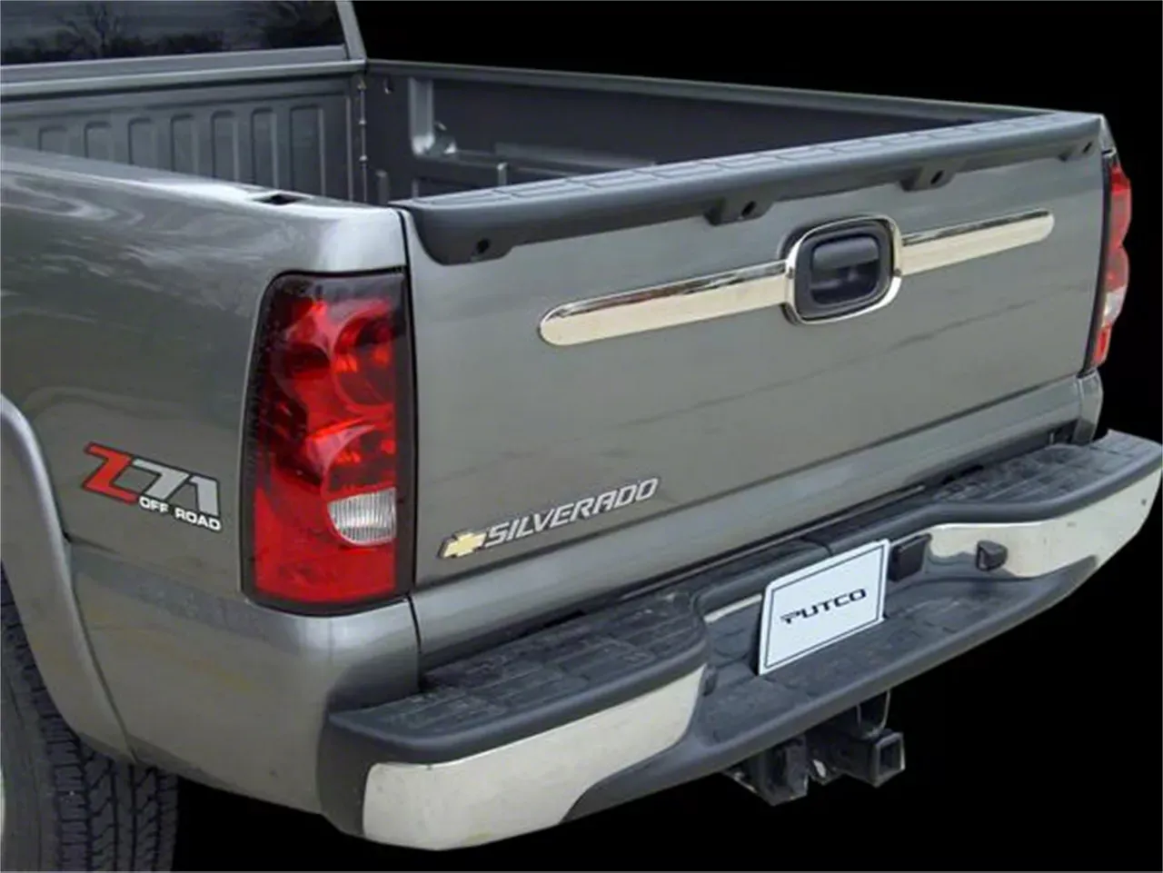 Chrome Tailgate Trim Accent Overlay Plaque - view 3