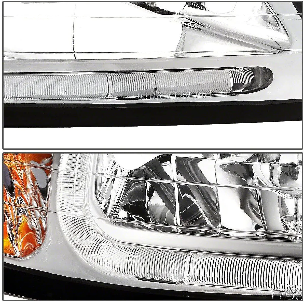 Clear Lens Chrome LED Headlight Housing (Right) - view 2