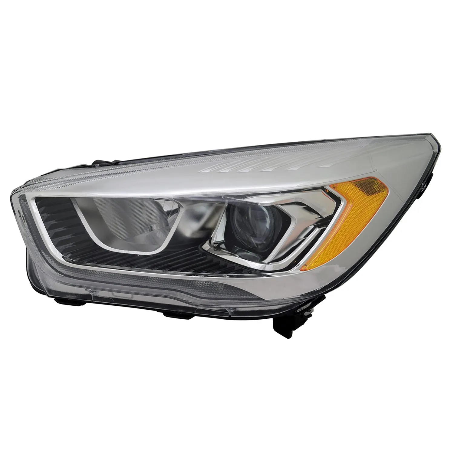 Clear Lens Chrome LED Headlight Housing (Right) - view 3