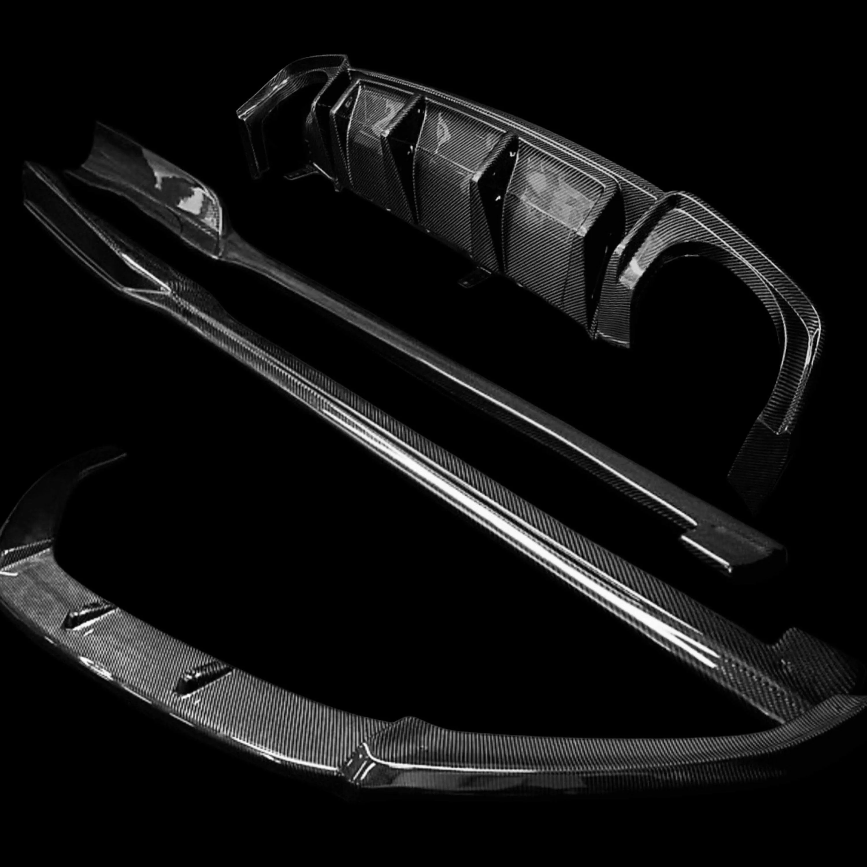 Complete Carbon Fiber Aero Body Lip Kit (3-Piece) - view 4