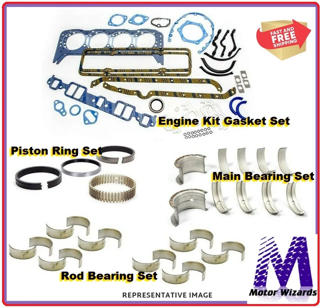 Complete Engine Rebuild Gasket & Bearing Master Kit - Engine Components for Classic Muscle V8