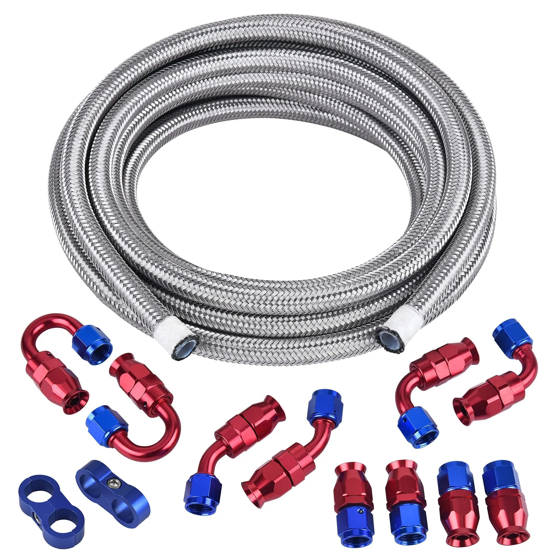 Complete Stainless Braided Fuel Lines Tank Kit - Exhaust & Fuel Systems for Custom Race Cars