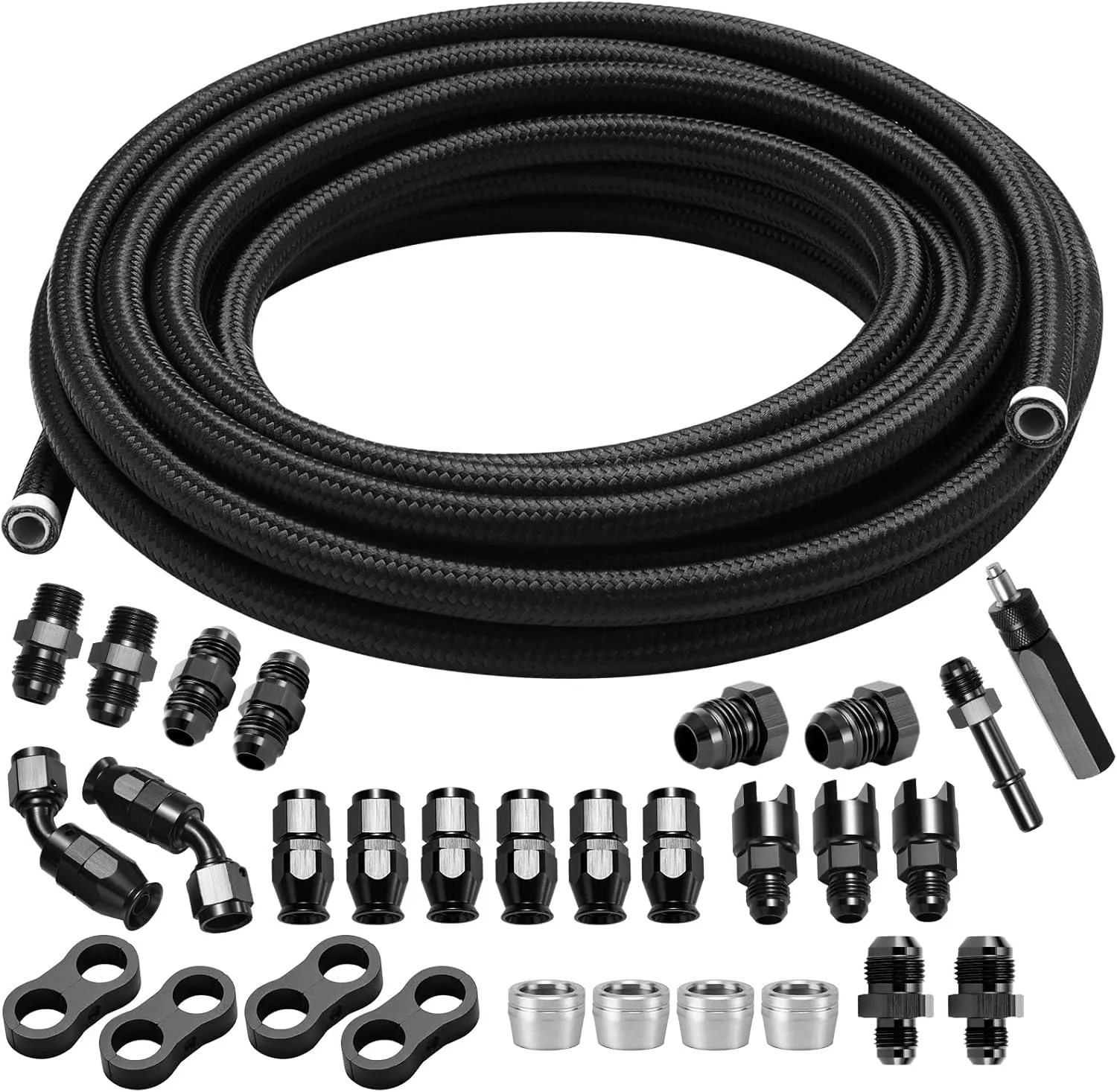 Complete Stainless Braided Fuel Lines Tank Kit - view 2