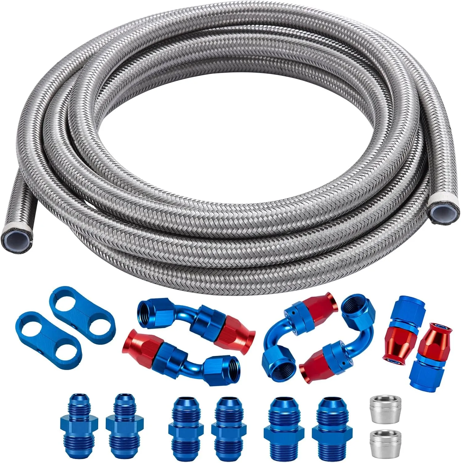 Complete Stainless Braided Fuel Lines Tank Kit - view 6