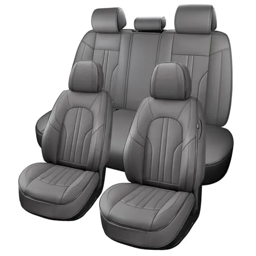 Custom Faux-Leather Full-Row Seat Covers Set - view 2