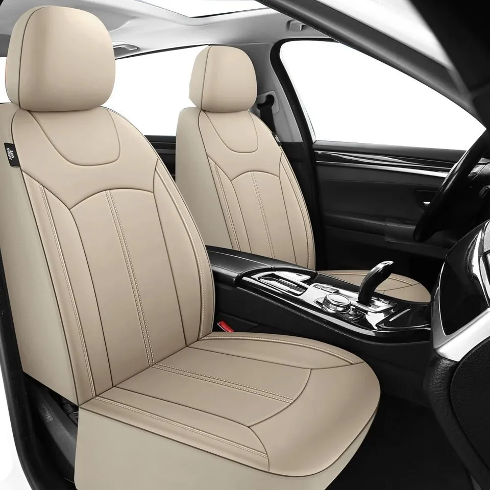 Custom Faux-Leather Full-Row Seat Covers Set - view 6