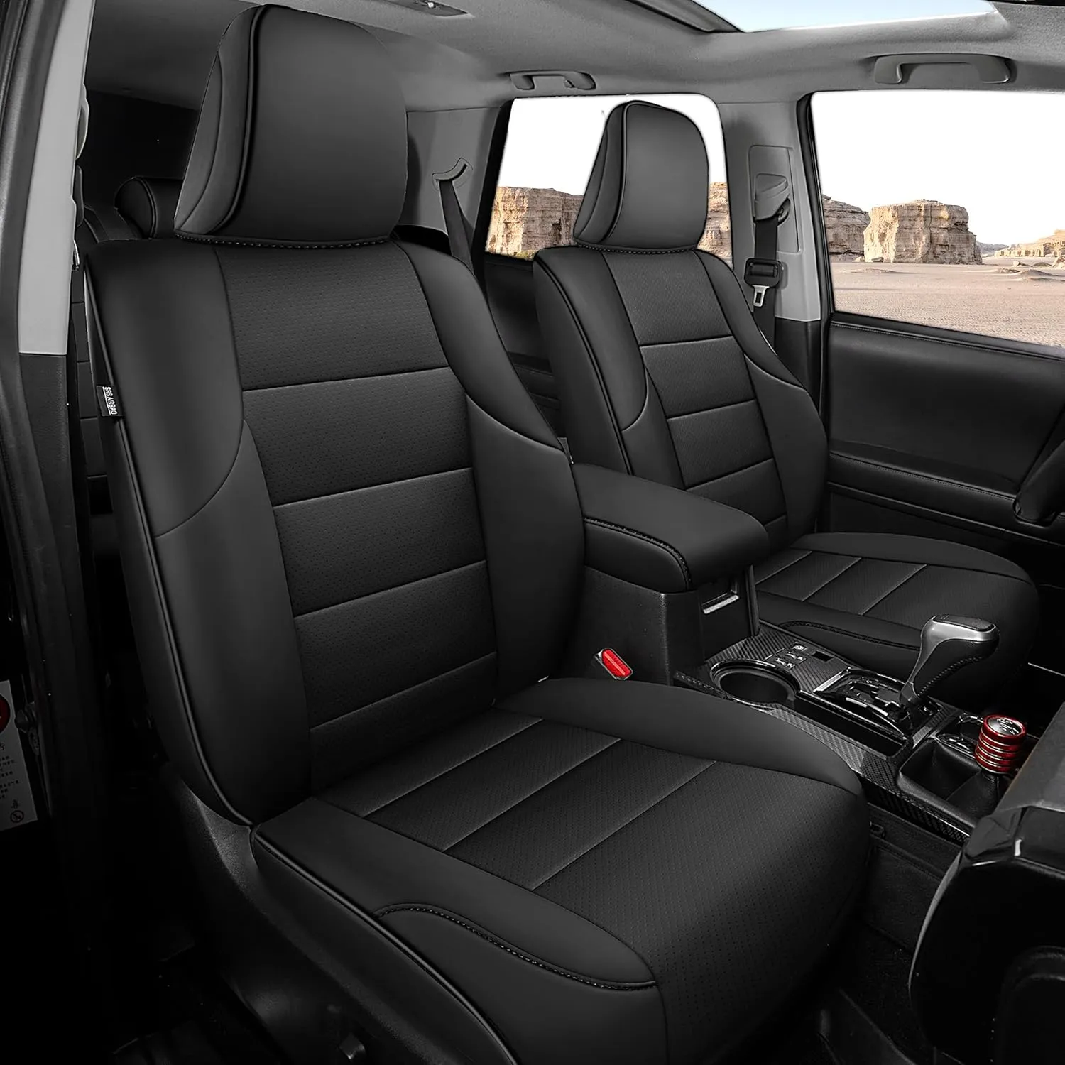Custom Fit Canvas Seat Covers Full Row (Front) - Interior Electronics for Work Trucks