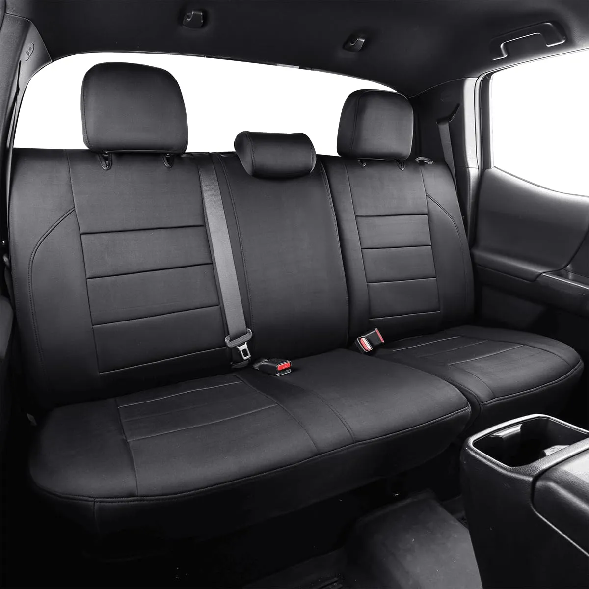 Custom Fit Canvas Seat Covers Full Row (Rear) - Interior Electronics for Work Trucks