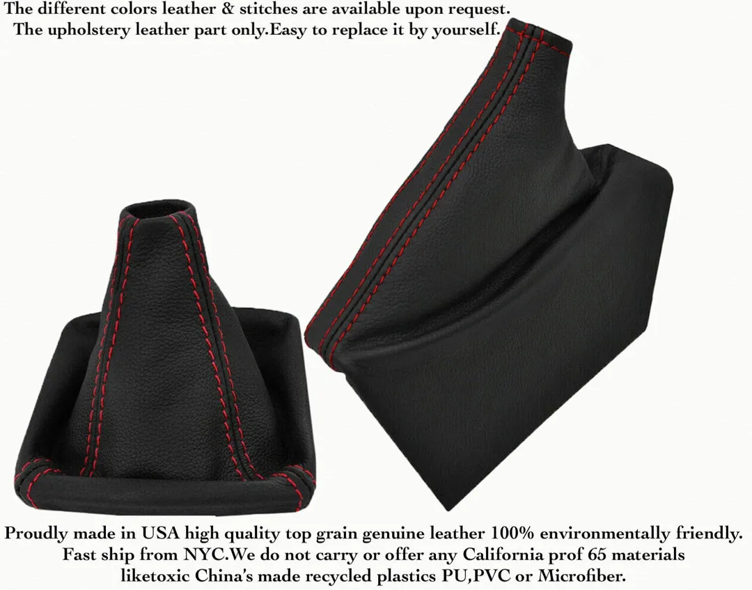 Custom Leather Gear Shift Boot & E-Brake Shroud - view 3