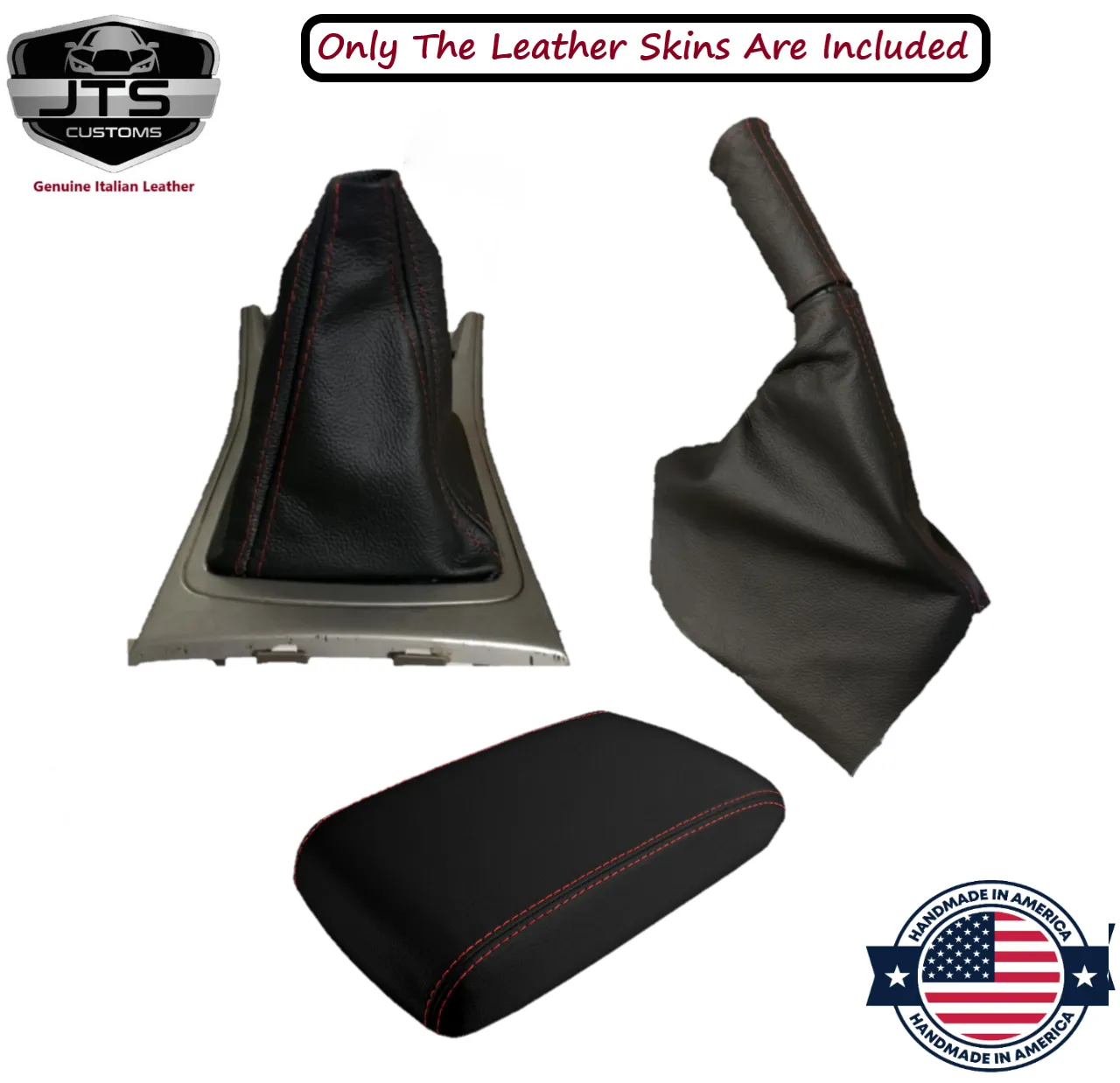 Custom Leather Gear Shift Boot & E-Brake Shroud - view 4