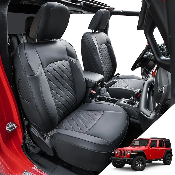 Custom Neo-Overland Canvas Seat Cover Set (Front) - view 3