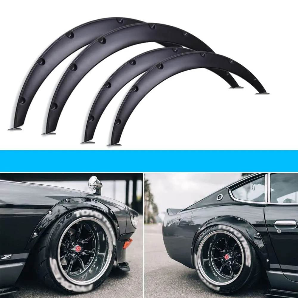 Custom Painted Fiberglass Fender Flares Set (4-Pack) - Exterior & Body for Premium Show Trucks