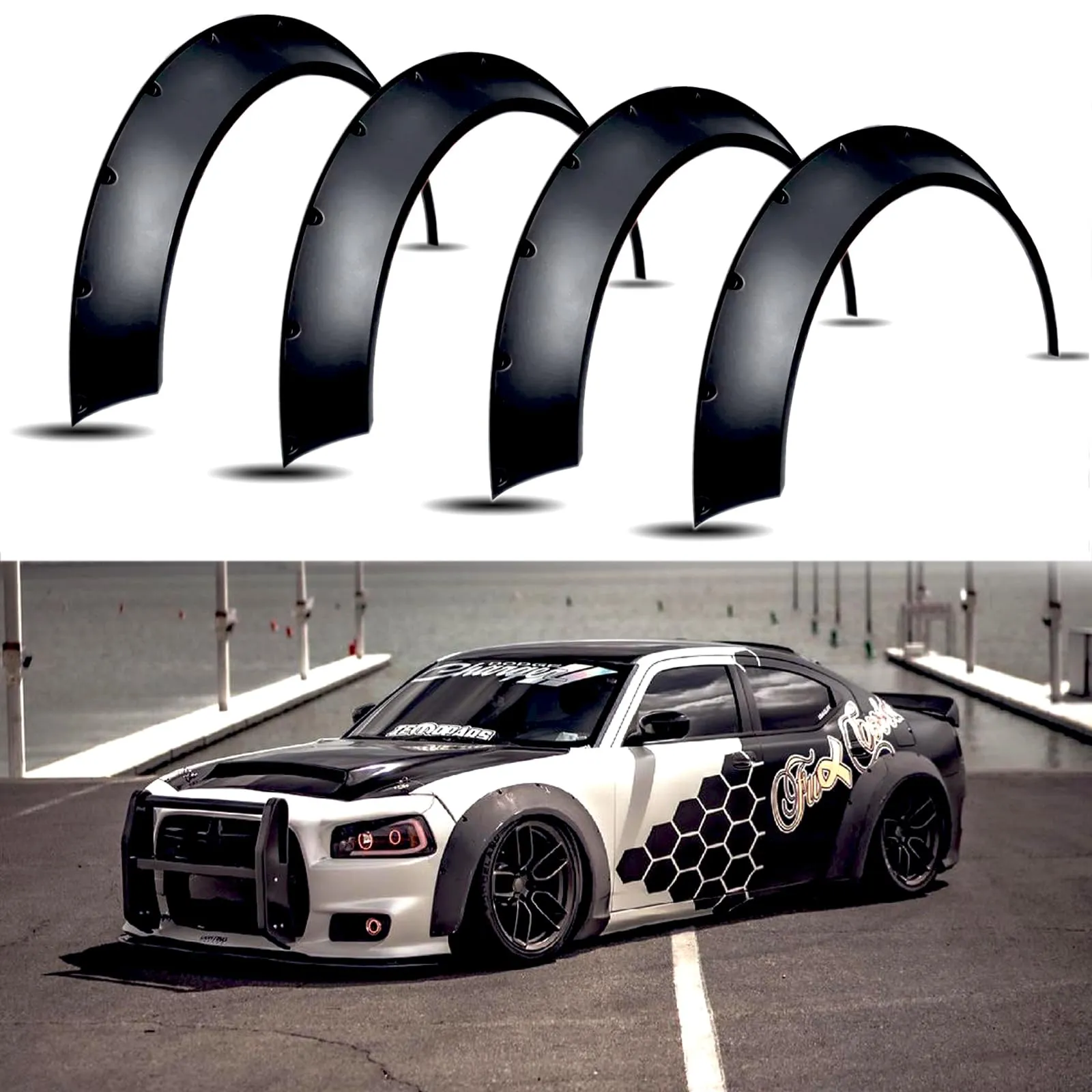 Custom Painted Fiberglass Fender Flares Set (4-Pack) - view 2