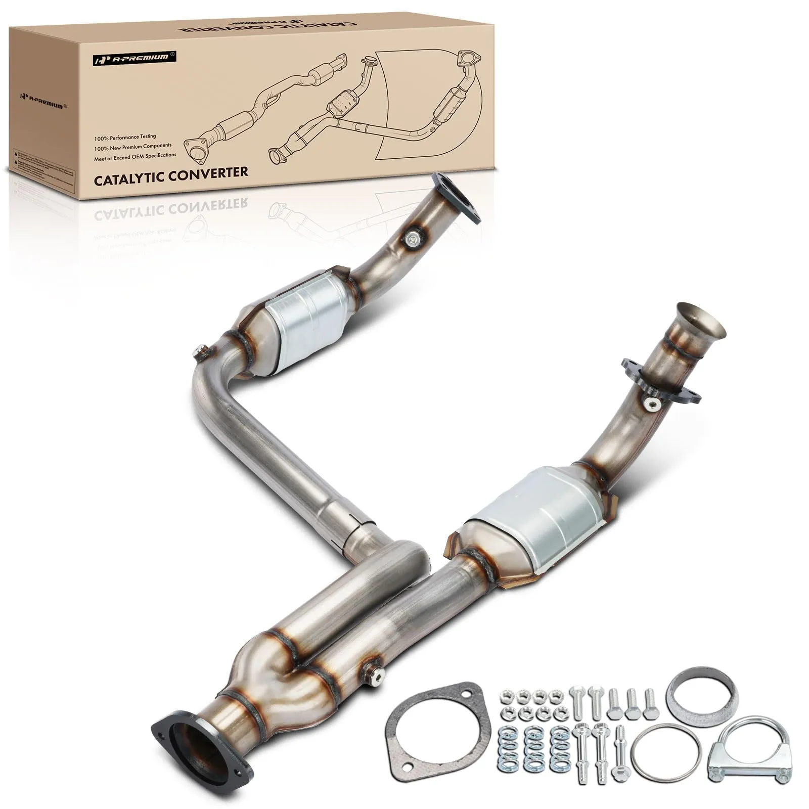 Direct-Fit Rear Catalytic Converter Assembly - Exhaust & Fuel Systems for JDM Sedans
