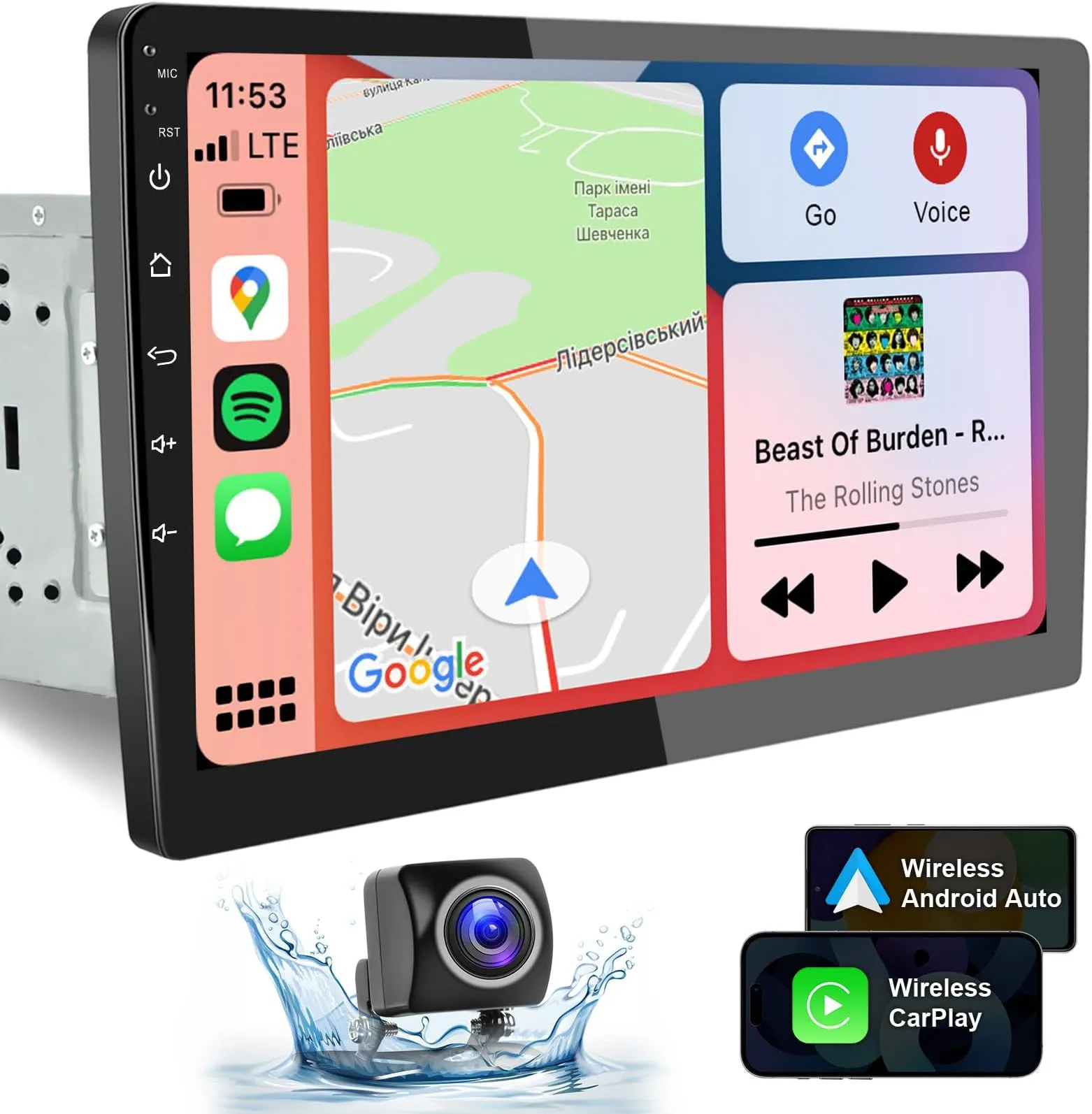 Double-Din 10-Inch Rotating Android Head Unit - view 4