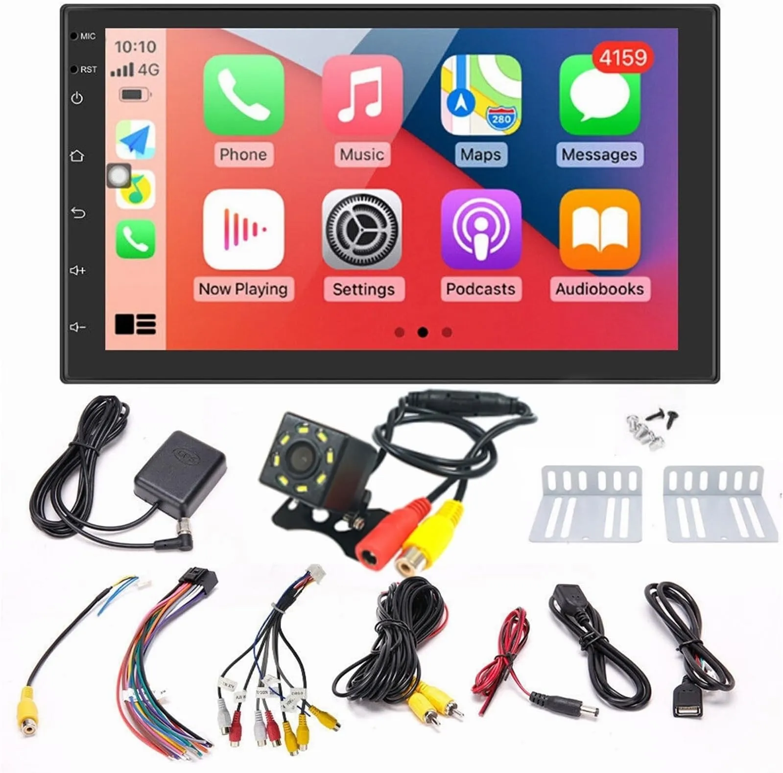 Double-Din 7-Inch CarPlay Touchscreen Stereo - view 3