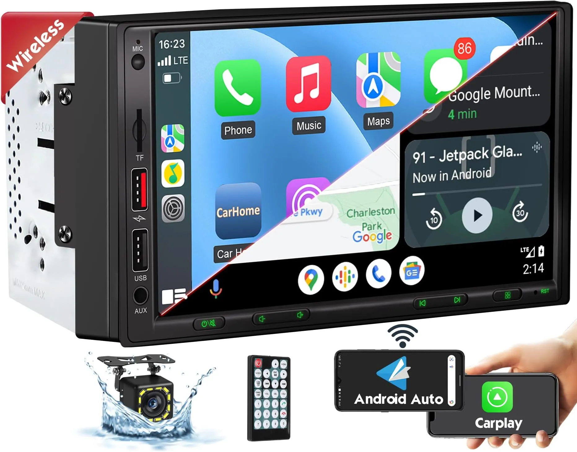 Double-Din 7-Inch CarPlay Touchscreen Stereo - view 4