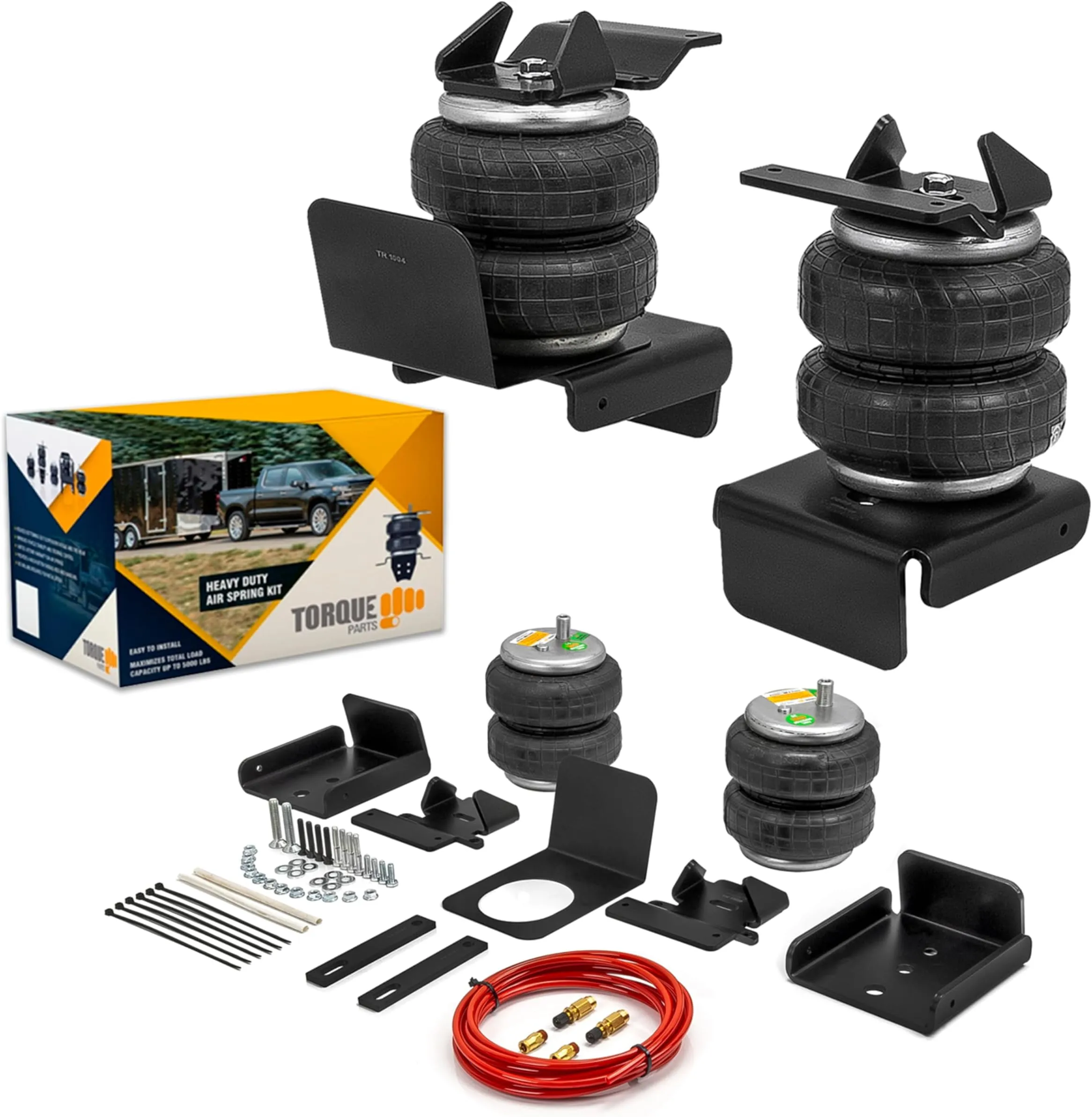 Dual Air Suspension Compressor & Air Bag Strut Kit - view 4
