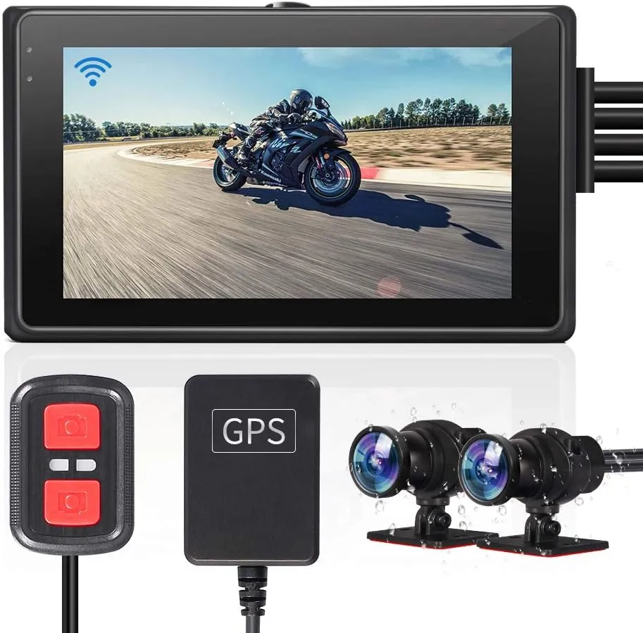 Dual-Lens Motorcycle Dash Cam Waterproof System - view 2