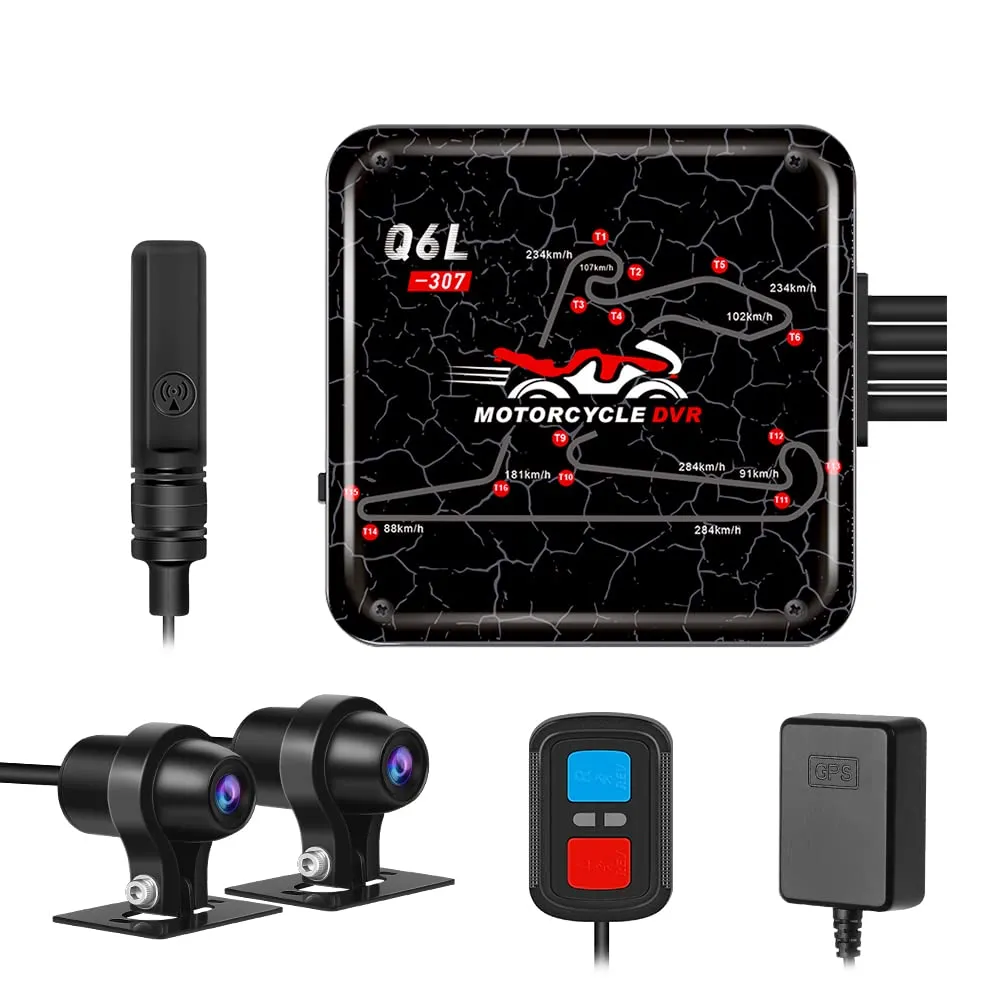Dual-Lens Motorcycle Dash Cam Waterproof System - view 3