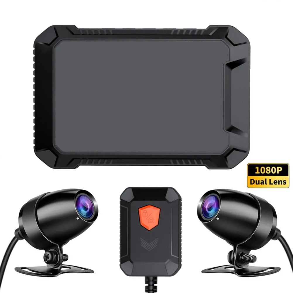 Dual-Lens Motorcycle Dash Cam Waterproof System - view 4