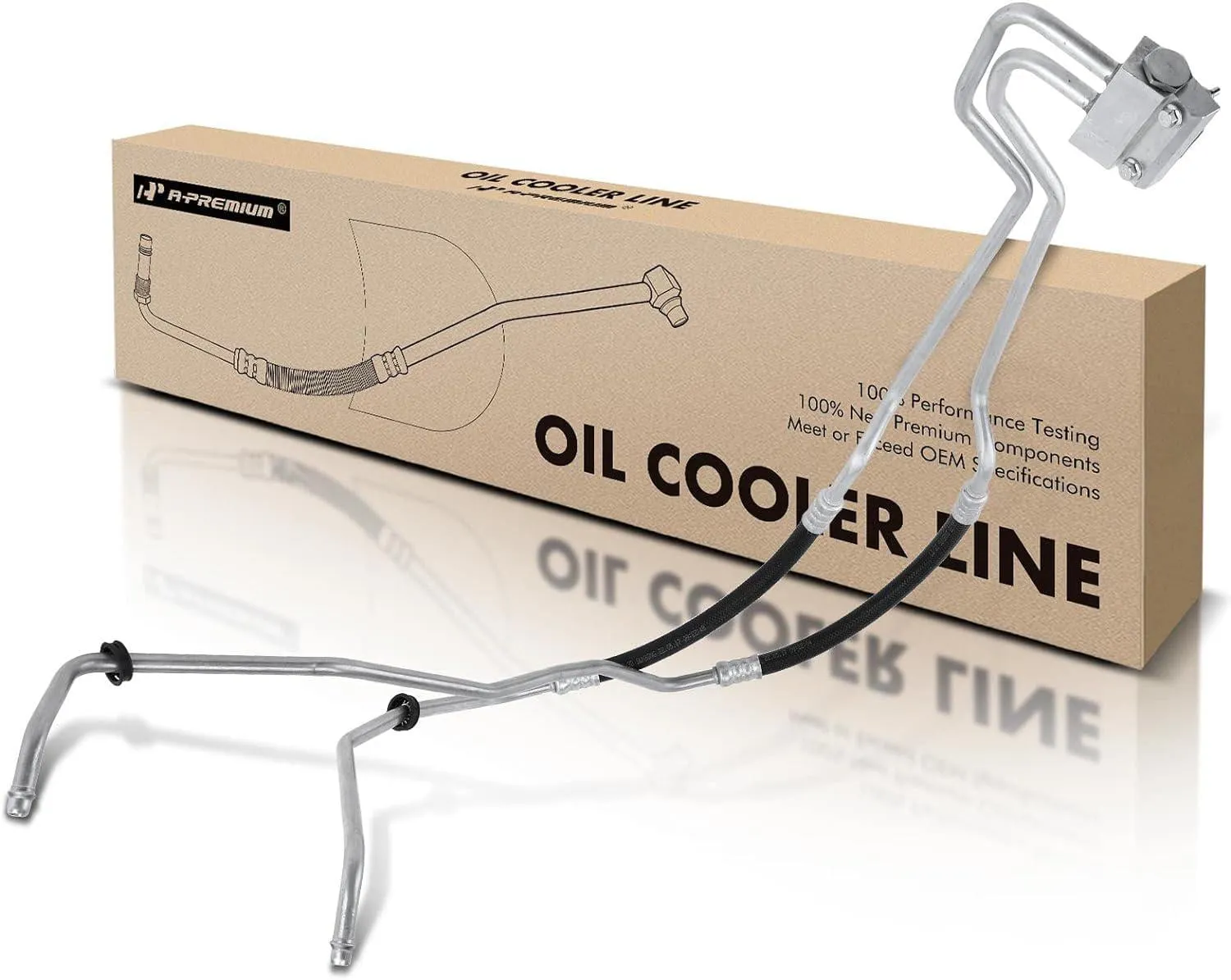 Engine Oil Cooler Core Assembly with Lines - view 2